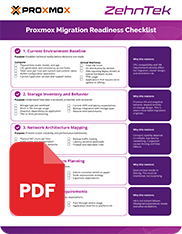 Proxmox Migration Readiness Checklist PDF